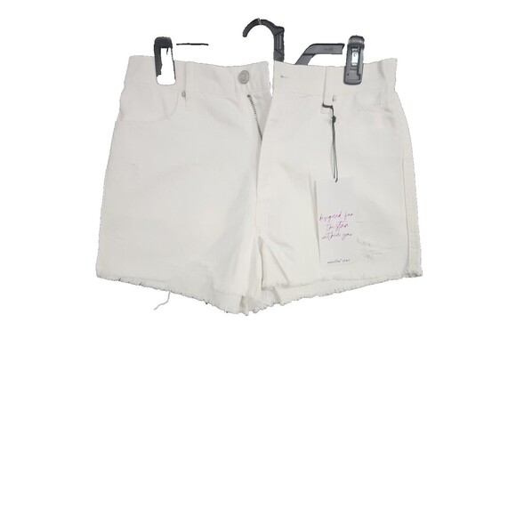 Vanilla Star Girls Women's White Denim Shorts sixe 5/27 NWT - Picture 1 of 9